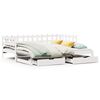 vidaXL Slaapbank met onderschuifbed/lades zonder matras 90x190 cm wit