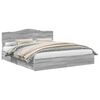 vidaXL Opslag bed met lade Grijs Sonoma 200 x 200 cm Bewerkt hout