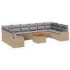vidaXL Tuinbankenset 11 st Beige poly rattan