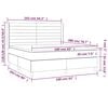 vidaXL Boxspring met matras en LED stof blauw 160x200 cm