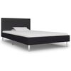 vidaXL Bedframe stof zwart 90x200 cm