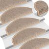 vidaXL Trapmatten zelfklevend 15 st sisal-look 56x17x3 cm lichtbeige