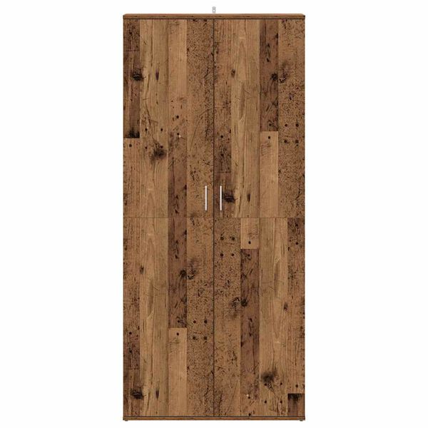 vidaXL Schoenenkast 80x39x178 cm bewerkt hout oud houtkleurig