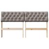 vidaXL Gestoffeerd hoofdbord Taupe 135 cm Massief grenenhout