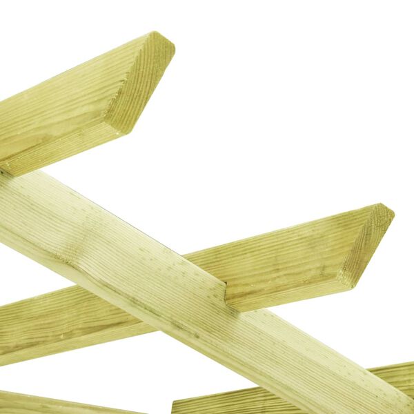 vidaXL Hoekpergola met zitting 130x130x197 cm ge&iuml;mpregneerd grenenhout