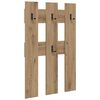 vidaXL Wandgemonteerde kapstok Muurmontage Artisan Eiken Bewerkt hout