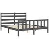 vidaXL Bedframe met hoofdbord massief hout grijs