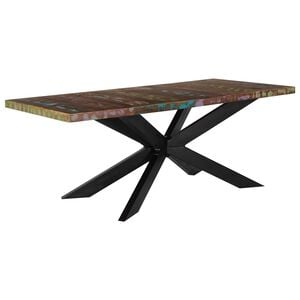 vidaXL Eettafel 180x90x76 cm massief gerecycled hout