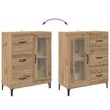 vidaXL Hoge kast Artisan Eiken 69,5 x 34 x 180 cm Bewerkt hout