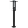 vidaXL Vloerlamp voor buiten 60 cm roestvrij staal zwart