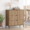 vidaXL Dressoir met lade Artisan Eiken 79,5 x 33 x 82 cm Bewerkt hout