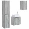 vidaXL Badkamermeubelset 3 st Grijs Sonoma 33 x 34,5 x 160 cm