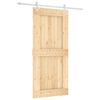 vidaXL Schuifdeur 95 x 210 cm Massief Grenenhout (Niet-Behandeld)
