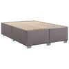 vidaXL Boxspring met matras kunstleer grijs 140x200 cm
