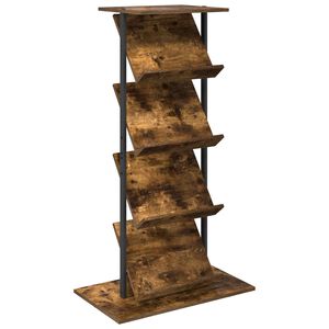 vidaXL Tijdschrift Rek Gerookt eiken 68 x 40 x 123.5 cm Bewerkt hout