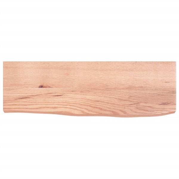 vidaXL Wandschap 60x20x4 cm behandeld massief eikenhout lichtbruin