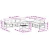 vidaXL Buiten bankenset met kussen 8 pcs Natuurlijk en Lichtgrijs