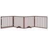 vidaXL Hondenhek met deur opvouwbaar 4 panelen bruin 320 cm populierenhout