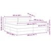 vidaXL Boxspringbed met matras met hoofdeinde Zwart 200 x 200 cm Stof