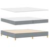 vidaXL Boxspring bed met matras Lichtgrijs 200 x 200 cm Stof