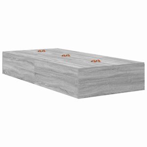 vidaXL Opbergbedframe met opslag Grijs Sonoma 90 x 190 cm Bewerkt hout