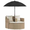 vidaXL Tuinbankstel met kussen 8 pcs Beige en Cr&egrave;me Wit poly rattan