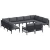 vidaXL Tuin Sofa Set Antraciet Staal