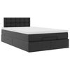 vidaXL Ottoman bed met matrassen en LED's 120x200cm kunstleer zwart