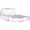 vidaXL Bedframe zonder matras "Hanko" 120x200 cm stof zwart