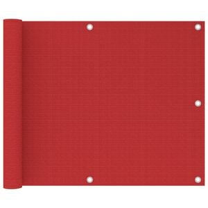 vidaXL Balkonscherm 75x500 cm HDPE rood