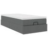 vidaXL Ottoman bed met matras 80x200cm stof donkergrijs