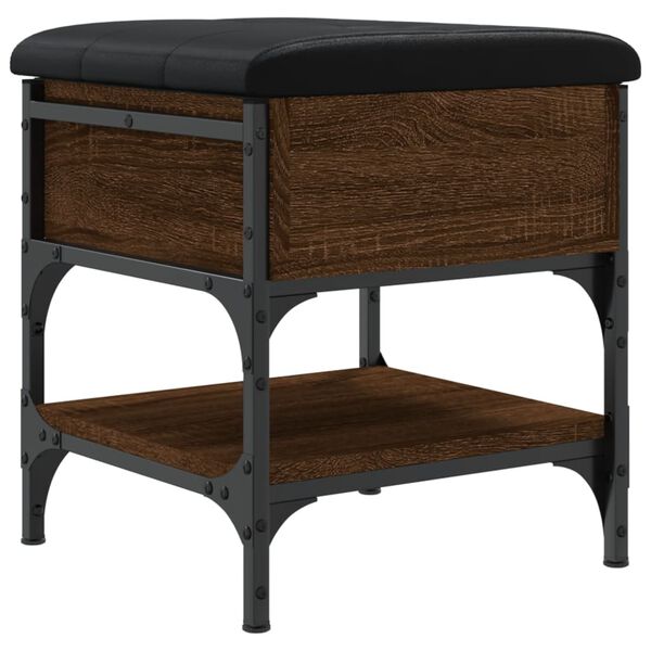 vidaXL Schoenenbank 42x42x45 cm bewerkt hout bruin eikenkleur