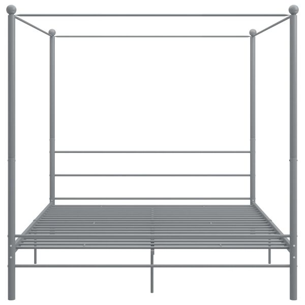 vidaXL Hemelbedframe metaal grijs 180x200 cm