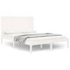 vidaXL Bedframe zonder matras massief grenenhout wit 140x200 cm