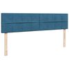 vidaXL Ottoman bed met matrassen 200x200cm fluweel donkerblauw