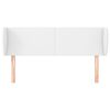 vidaXL Hoofdbord met randen 147x23x78/88 cm kunstleer wit