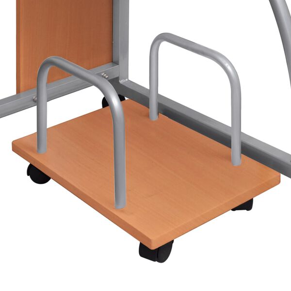 vidaXL Computerbureau 110x52x88,5 cm bewerkt hout bruin