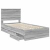 vidaXL Bedframe met lade Grijs Sonoma 100 x 200 cm Ingenieurshout