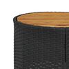 vidaXL 3-delige Loungeset halfrond poly rattan zwart