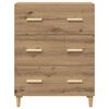 vidaXL Dressoir Artisan Eiken 69,5 x 34 x 90 cm Bewerkt hout
