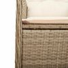 vidaXL 9-delige Bistroset met kussens poly rattan beige