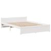 vidaXL Bedframe met hoofdeinde zonder matras 140x190 cm wit
