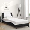 vidaXL Bedframe met LED zonder matras "Zadar" zwart en wit 90x190 cm