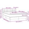 vidaXL Boxspring met matras fluweel zwart 160x220 cm