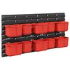 vidaXL Containerrek Zwart en Rood 77,5 x 2 x 39 cm PP