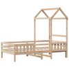 vidaXL Bedframe met huisje massief grenenhout 100x200 cm