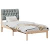 vidaXL Bedframe met Gevoerd Hoofdgedeelte Bruin 80 x 200 cm