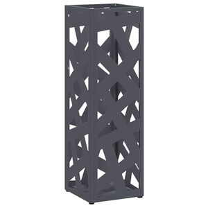 vidaXL Regen paraplu standaard Antraciet 15,5 x 15,5 x 49 cm Staal