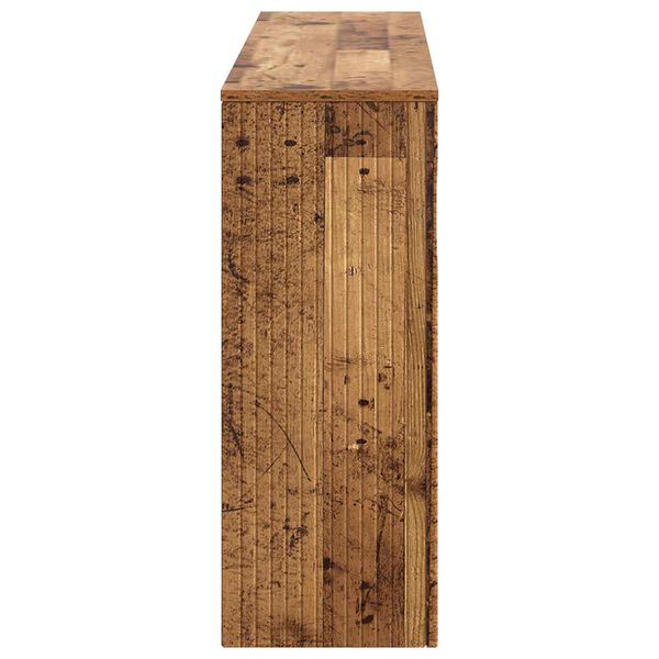 vidaXL Wandtafel Gestreept Oudhout 155 x 29 x 74 cm Geconstrueerd hout