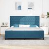 vidaXL Boxspringbed met hoofdeinde Donkerblauw 200 x 200 cm Fluweel